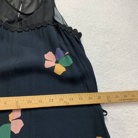 Corey Lynn Calter Anthropologie Women's Wide Leg Floral Jumpsuit Size XS Blue - Picture 8 of 14